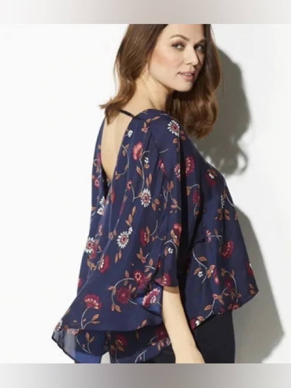Floral cape top